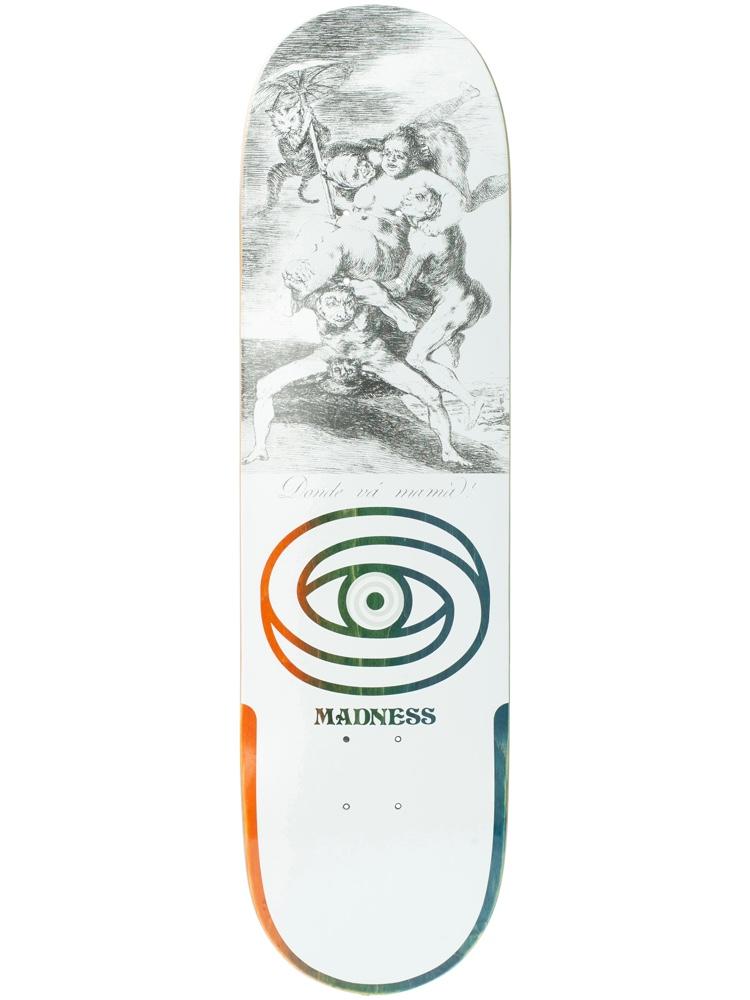 Madness Skateboard Deck Donde R7 White 8 5