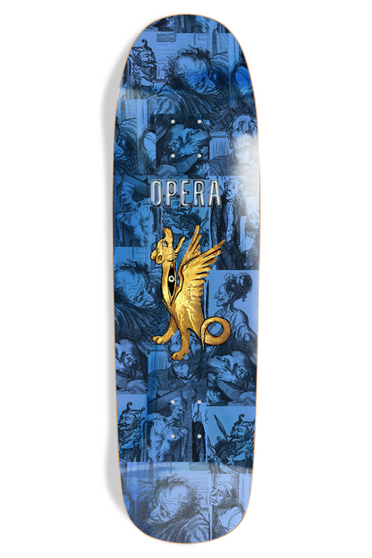 Opera Skateboard Deck Dragon 9.125" EX7 Blue Shaped