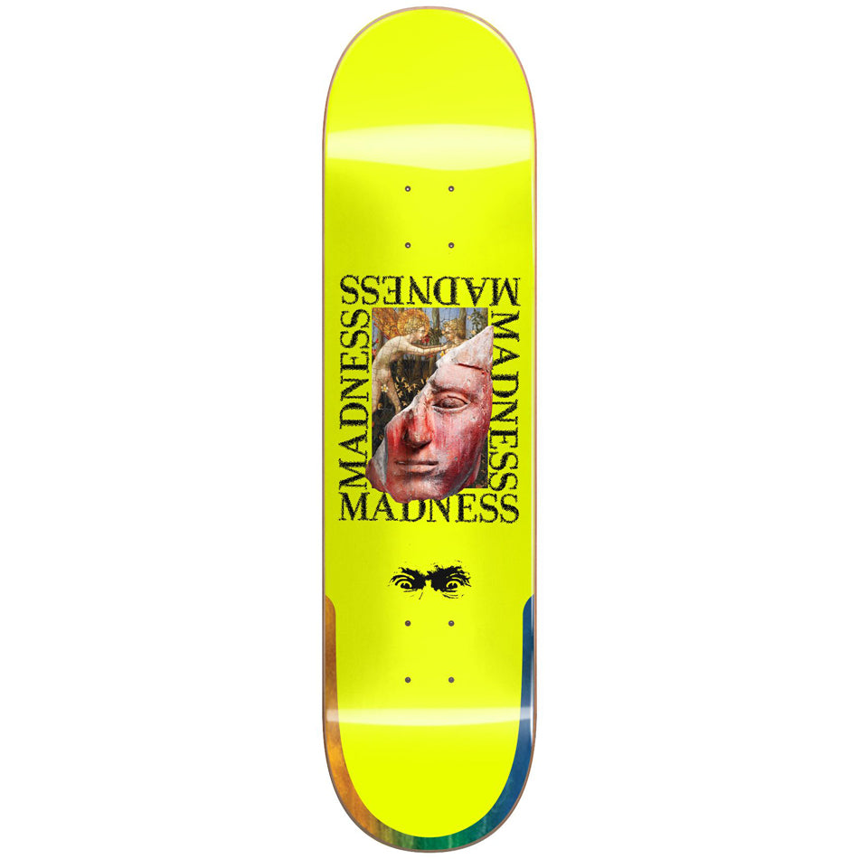 Madness Skateboard Deck Labotomy R7 Neon Yellow 8 5