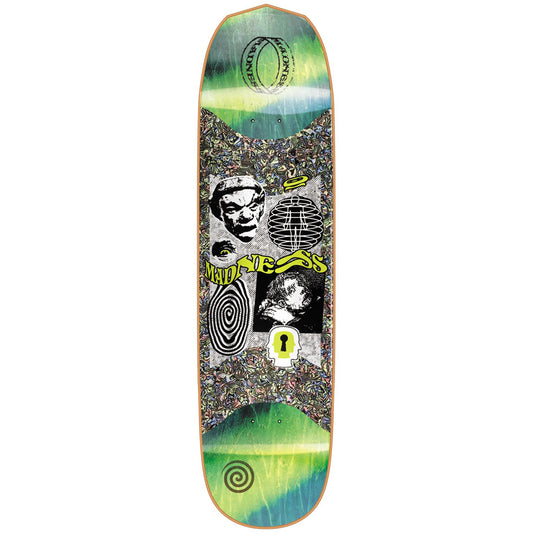 Madness Skateboard Deck Outcast R7 Slick Green/Multi 8.5"