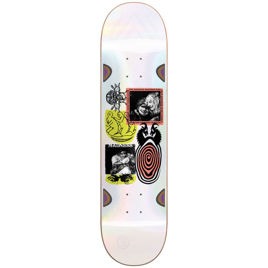 Madness Skateboard Deck Schizo R7 Pearl White 8.5"