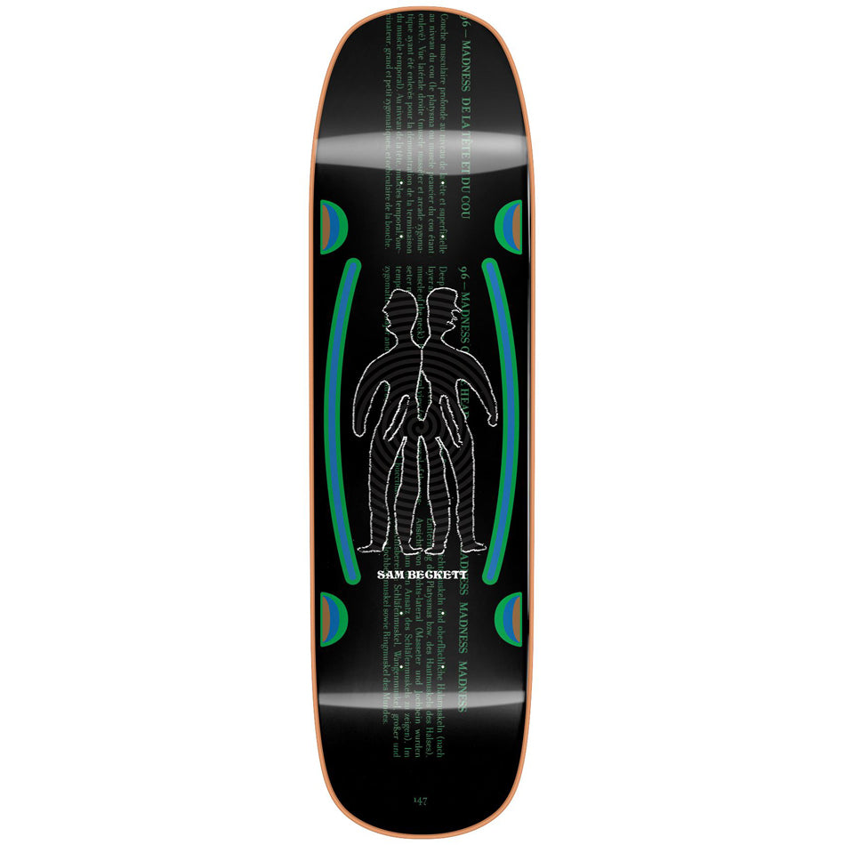 Madness Skateboard Deck Split Impact Light Sam Beckett 8.75"