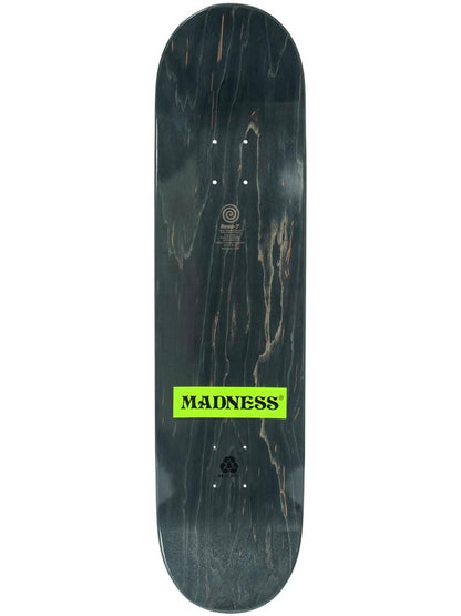 Madness Skateboard Deck Split Overlap R7 Black White 8"
