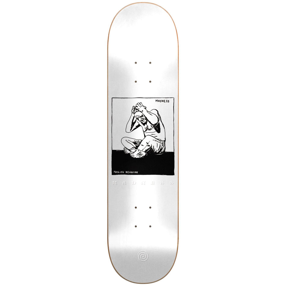 Madness Skateboard Deck Stressed Popsicle R7 White 8.375"