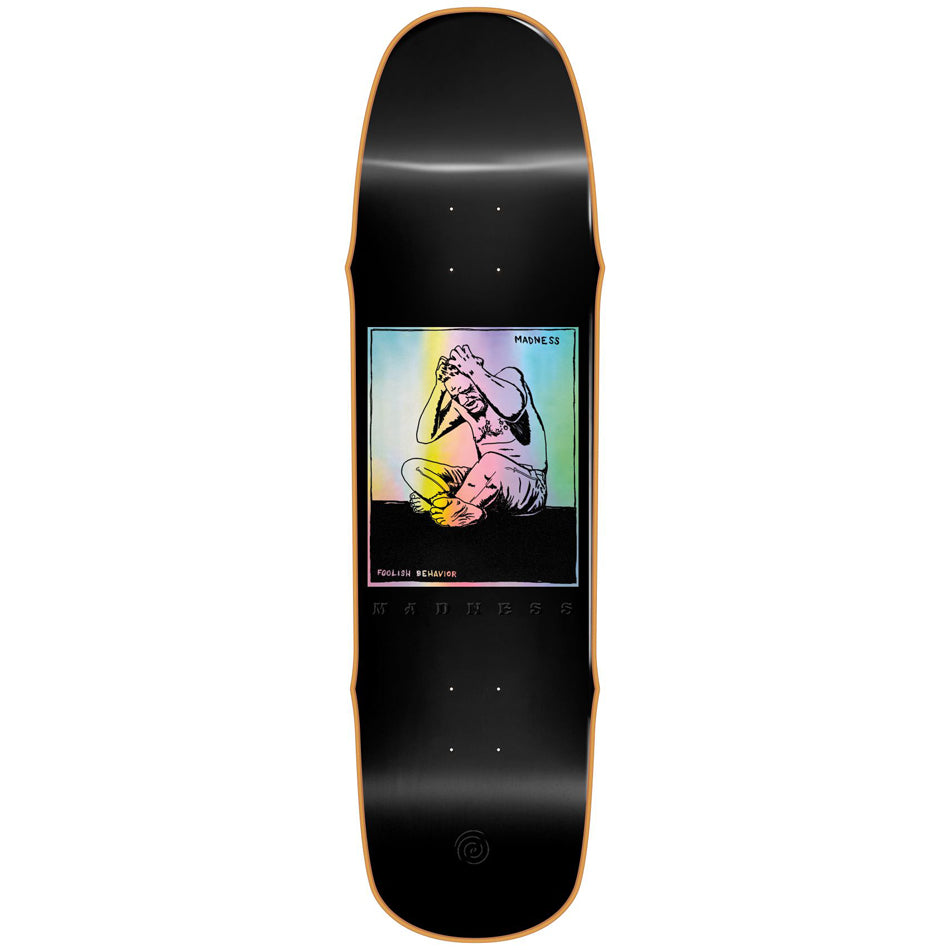 Madness Skateboard Deck Stressed R7 Black 8.5" Shaped