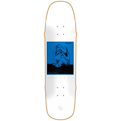 Madness Skateboard Deck Stressed WHITE/BLUE 8.5" R7 Shaped