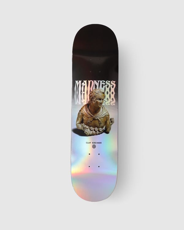Madness Skateboard Deck Tantrum Holographic Impact Light Clay Kreiner 8 25