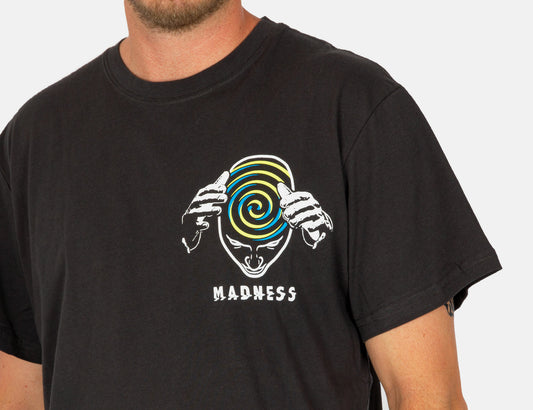 Madness Tee Sporadic Vintage Black Skateboard T-Shirt