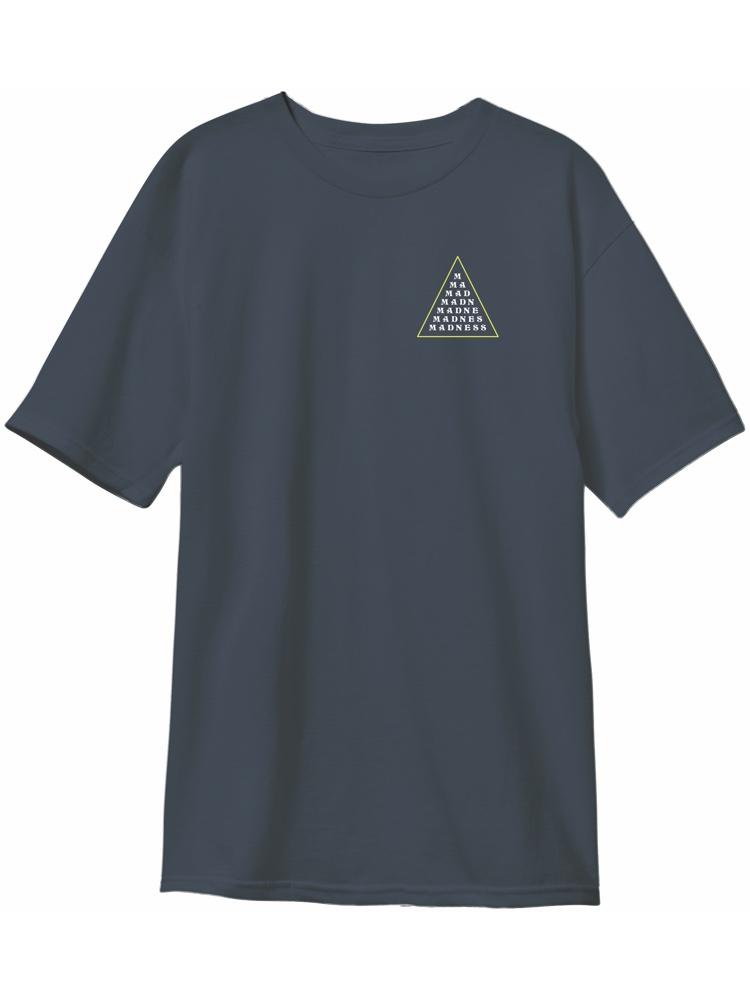 Madness Tee Triangle Line Midnight Navy Skateboard T Shirt