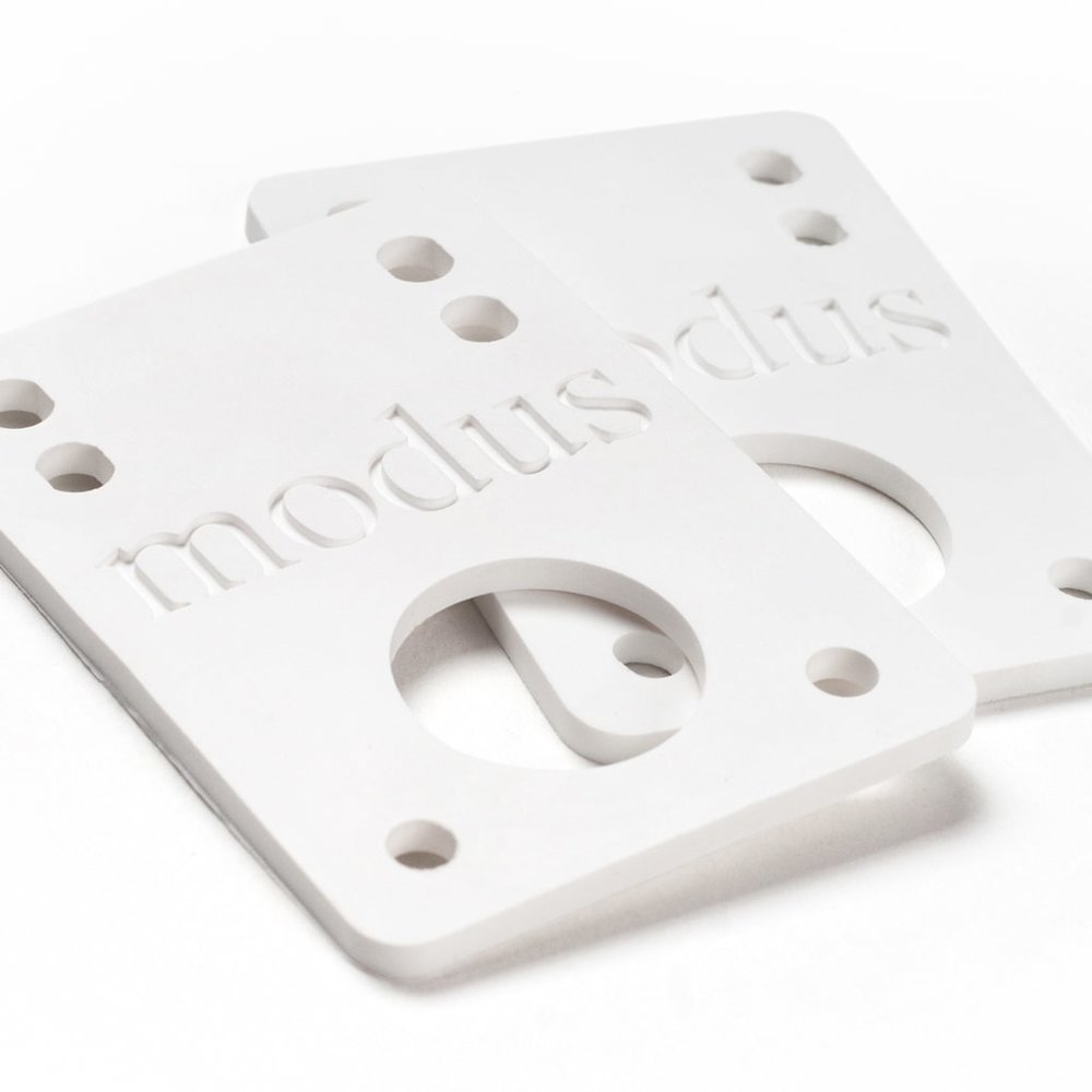Modus Bearings Riser Pads White 1/8" Inch Skateboard Hardware