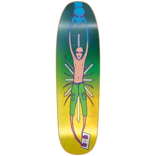 New Deal Skateboards Deck Mike Vallely Alien HT Neon 9.18" Reissue