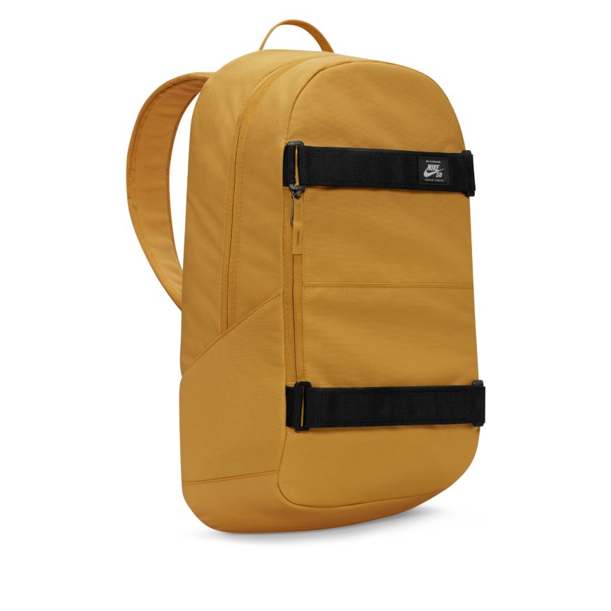 Nike Sb Backpack Courthouse Yellow Black Skateboard Straps School Travel Bag