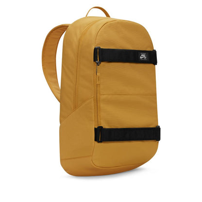 Nike SB Backpack Courthouse Yellow Black Skateboard Straps School Travel Bag