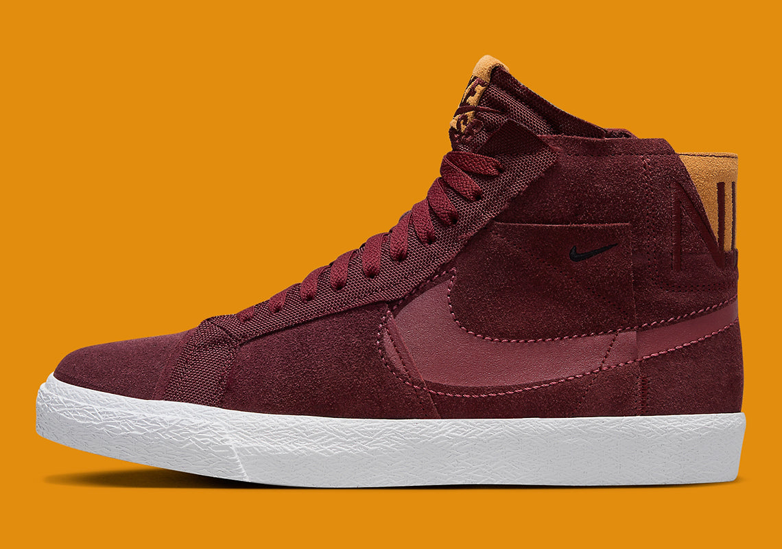 Nike SB Shoes Blazer Mid Night Maroon Rosewood PRM US SIZE Skate Sneakers