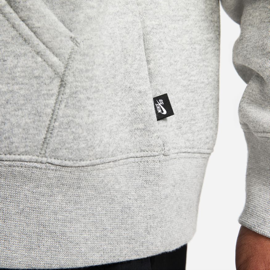 Nike SB Icon Hoodie Dark Grey Heather Pullover Skate Hood