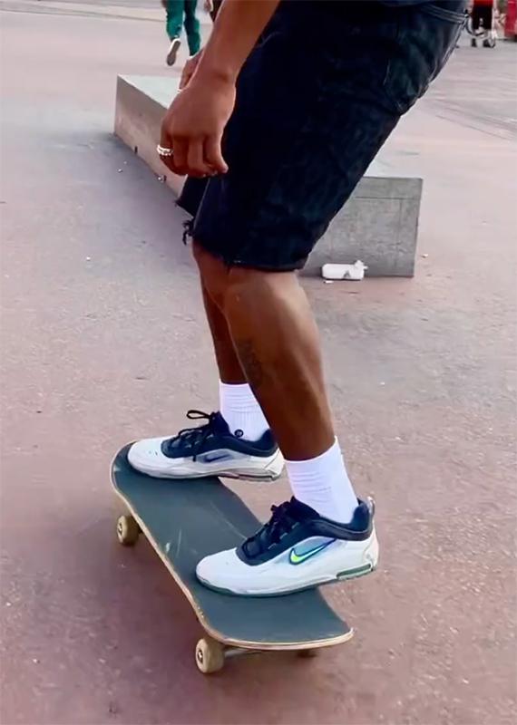 Nike SB Shoes Air Max Ishod White Violet Obsidian US SIZE Skateboard Sneakers