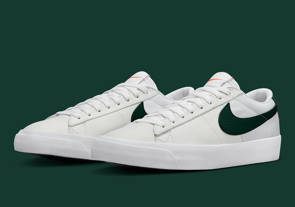 Nike Sb Shoes Blazer Low Pro Gt Iso White White Pro Green Us Size Sneakers