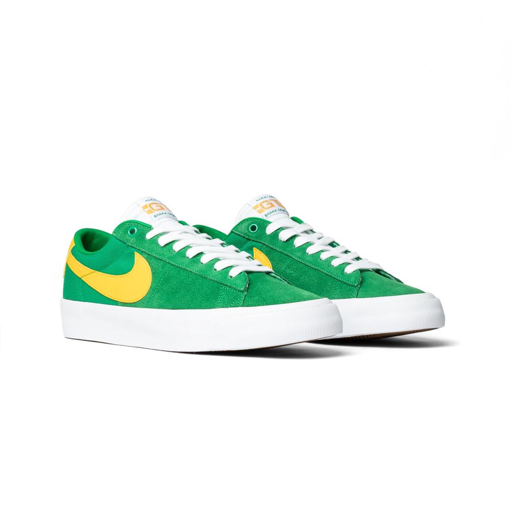 Nike Sb Shoes Blazer Low Pro Gt Lucky Green Gold Us Size Skate Sneakers