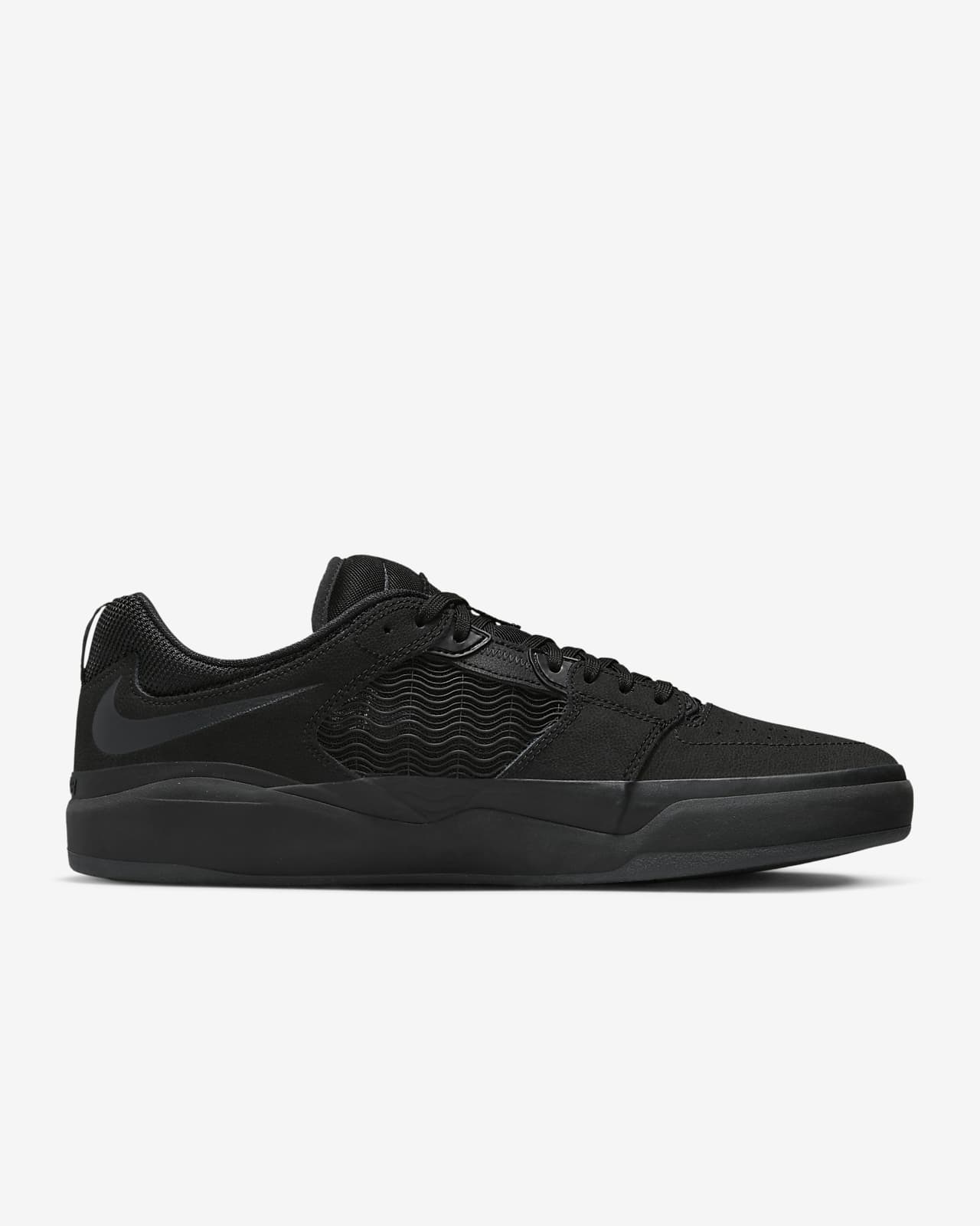Nike SB Shoes Ishod PRM L Triple Black US SIZE Skateboard Sneakers