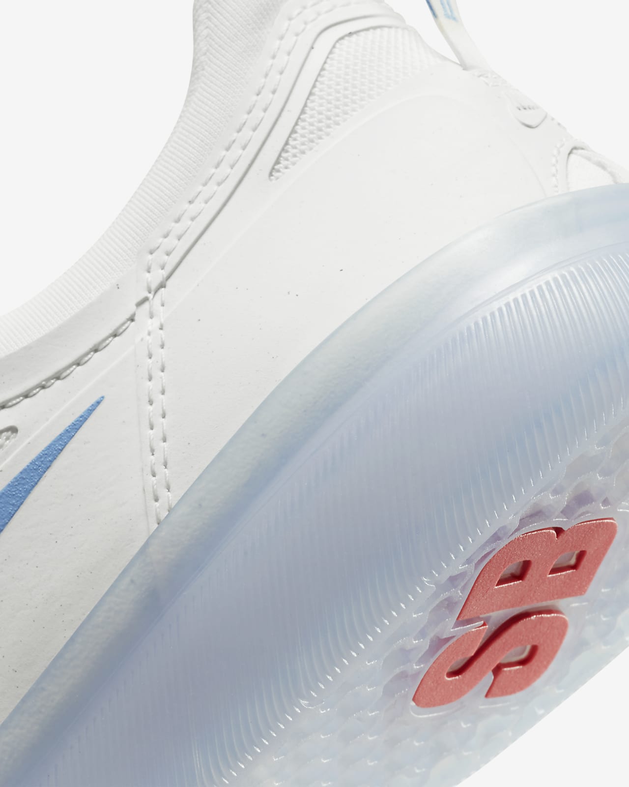 Nike SB Shoes Nyjah Free 2 Summit White/Coast-Pink Salt Skateboard Sneakers