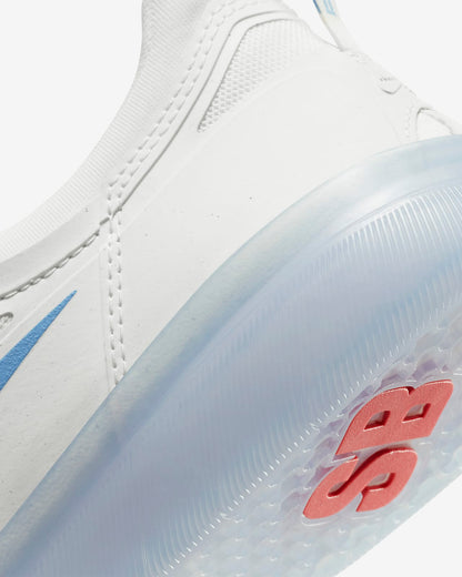 Nike SB Shoes Nyjah Free 2 Summit White/Coast-Pink Salt Skateboard Sneakers