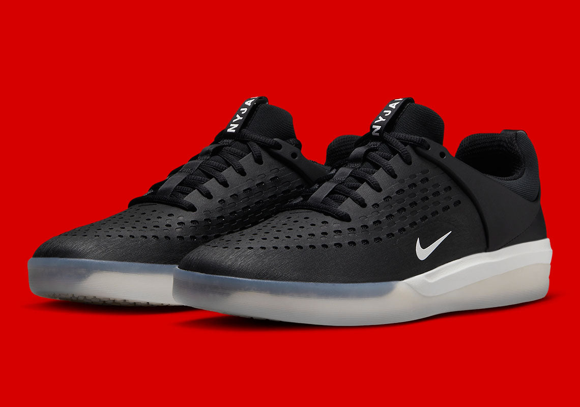 Nike Sb Shoes Nyjah Free 3 Black White Mens Us Size Skateboard Sneakers