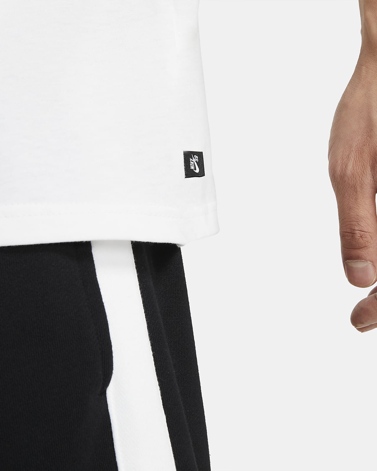 Nike SB Tee Logo Skate White Black Skateboard T-Shirt