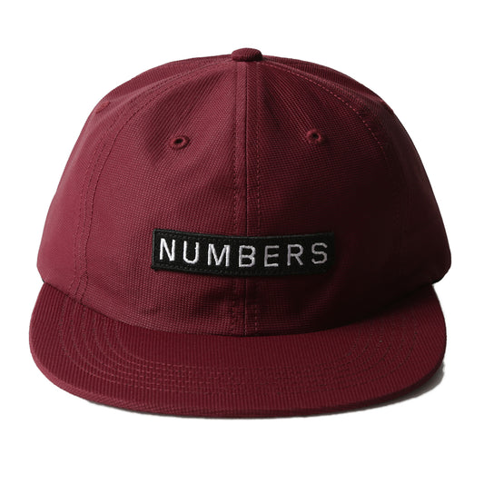 Numbers Edition Cap Mitered Box Nylon 6 Panel Burgundy Strap Back Skateboard Hat