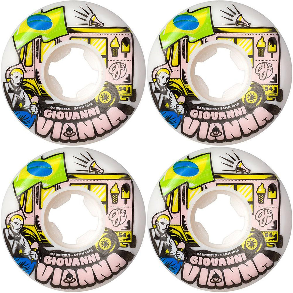 Oj Skateboard Wheels Giovanni Vianna Elite Hardline 54Mm 101A