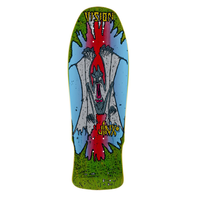 Vision Skateboards Deck Jinx Modern Concave Lime Stain 10 Reissue