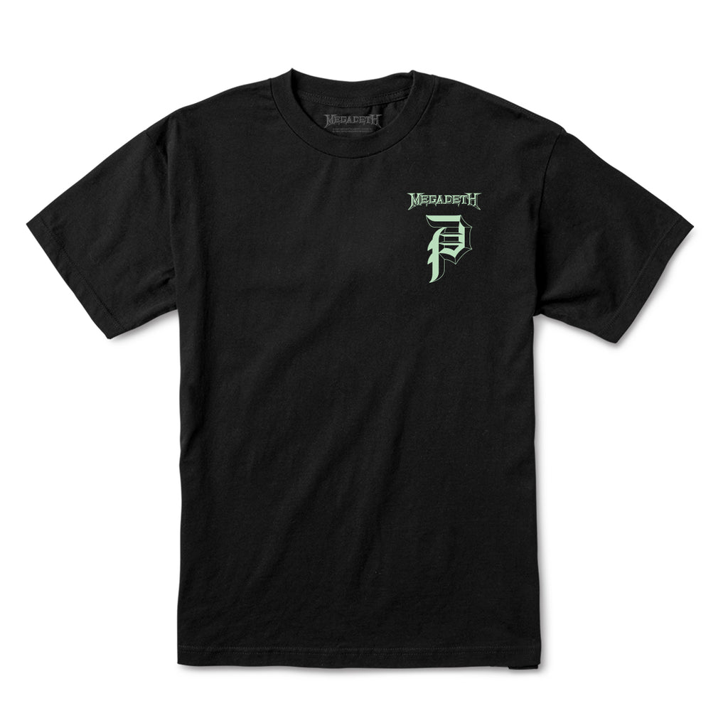 Primitive X Megadeth Tee Hanger Black Skateboard T Shirt