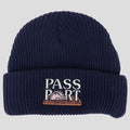 Passport Beanie Circle Saw Navy Osfa Pass Port Skateboard Headwear