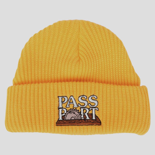 Passport Beanie Circle Saw Yellow OSFA Pass port Skateboard Headwear