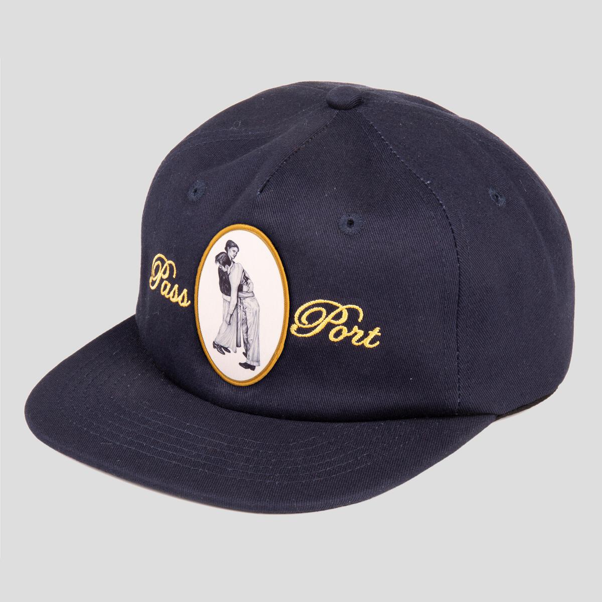 Passport Cap Lean On Me Navy 5 Panel Snapback Pass Port Skateboard Hat