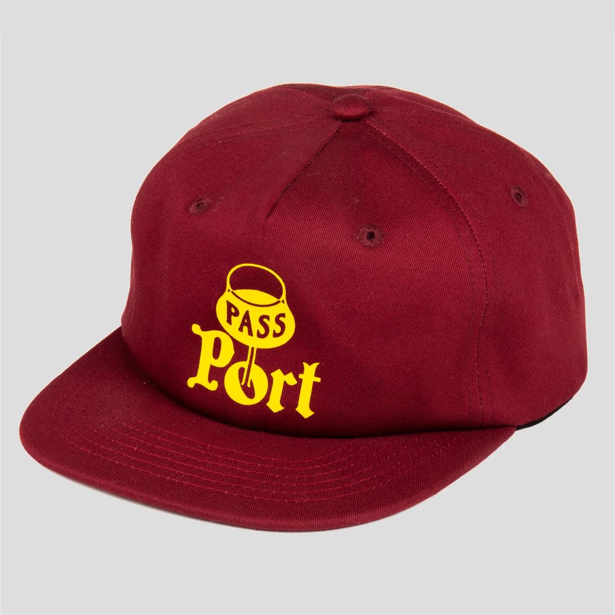 Passport Cap Port Maroon 5 Panel Snapback Pass Port Skateboard Hat