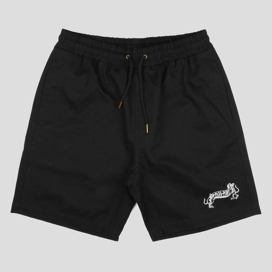 Passport Shorts P~P MISSING TILDE Black Pass port Skateboard Walkshorts
