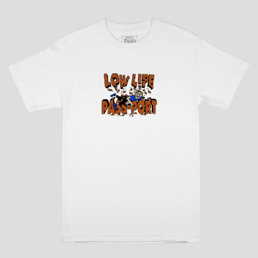 Passport Tee L.L BRICK White Pass Port Skateboard T-Shirt