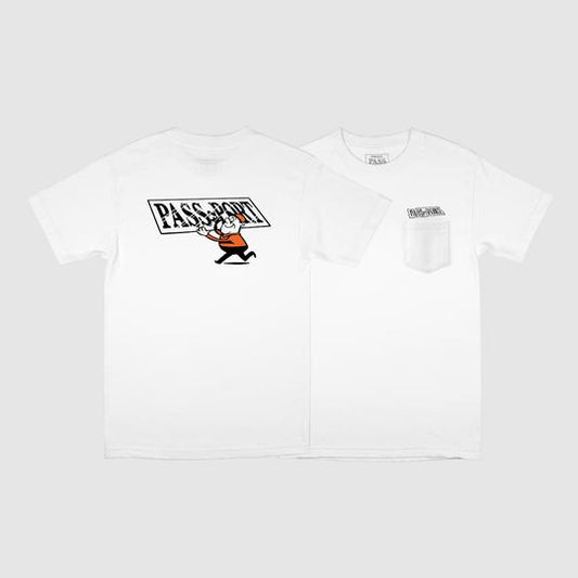 Passport Tee Mirror Man White Pass Port Skateboard T-Shirt