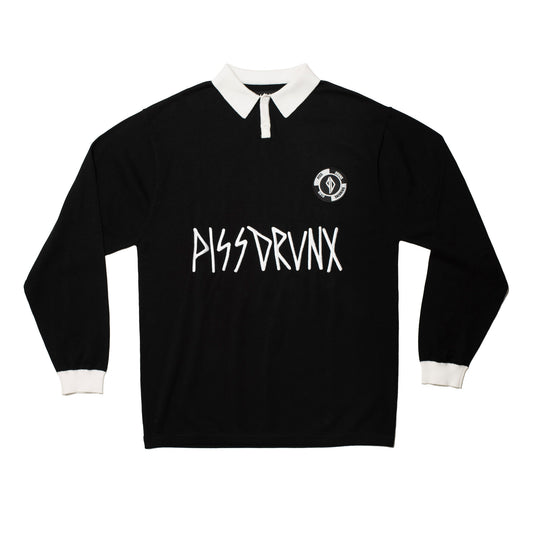 Piss Drunx L/S Tee Drinking Club Jersey Black Skateboard Longsleeve T-Shirt