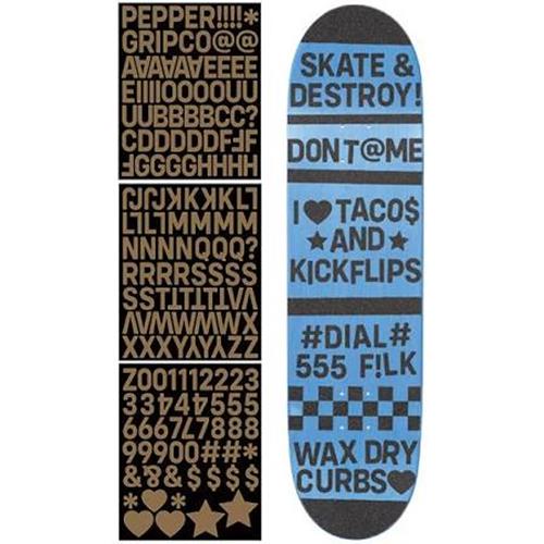 Pepper Griptape G5 Alphanumeric Kit Single Sheet Skateboard Deck Grip Tape