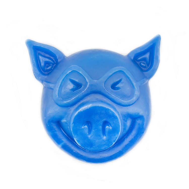 Pig Skateboard Wax Blue Pig Head
