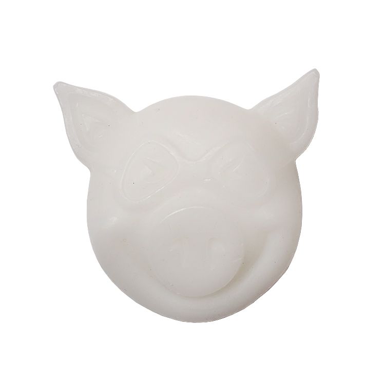 Pig Skateboard Wax White Pig Head