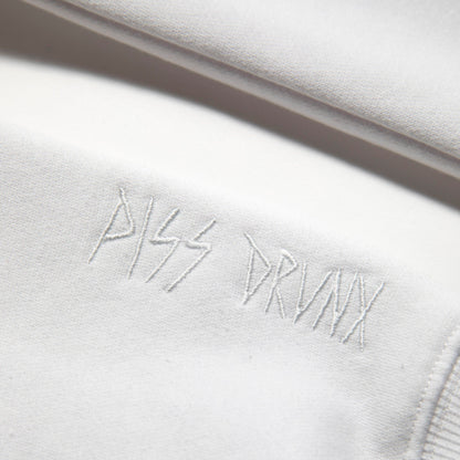 Piss Drunx x Lotties Crew Web 8ball Krewneck WHT/BLK Skateboard Crewneck