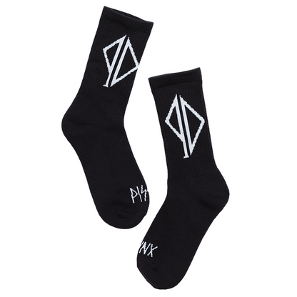 Piss Drunx Socks On Yr Toes Black SIZE 7-11 Crew Skateboard Sox