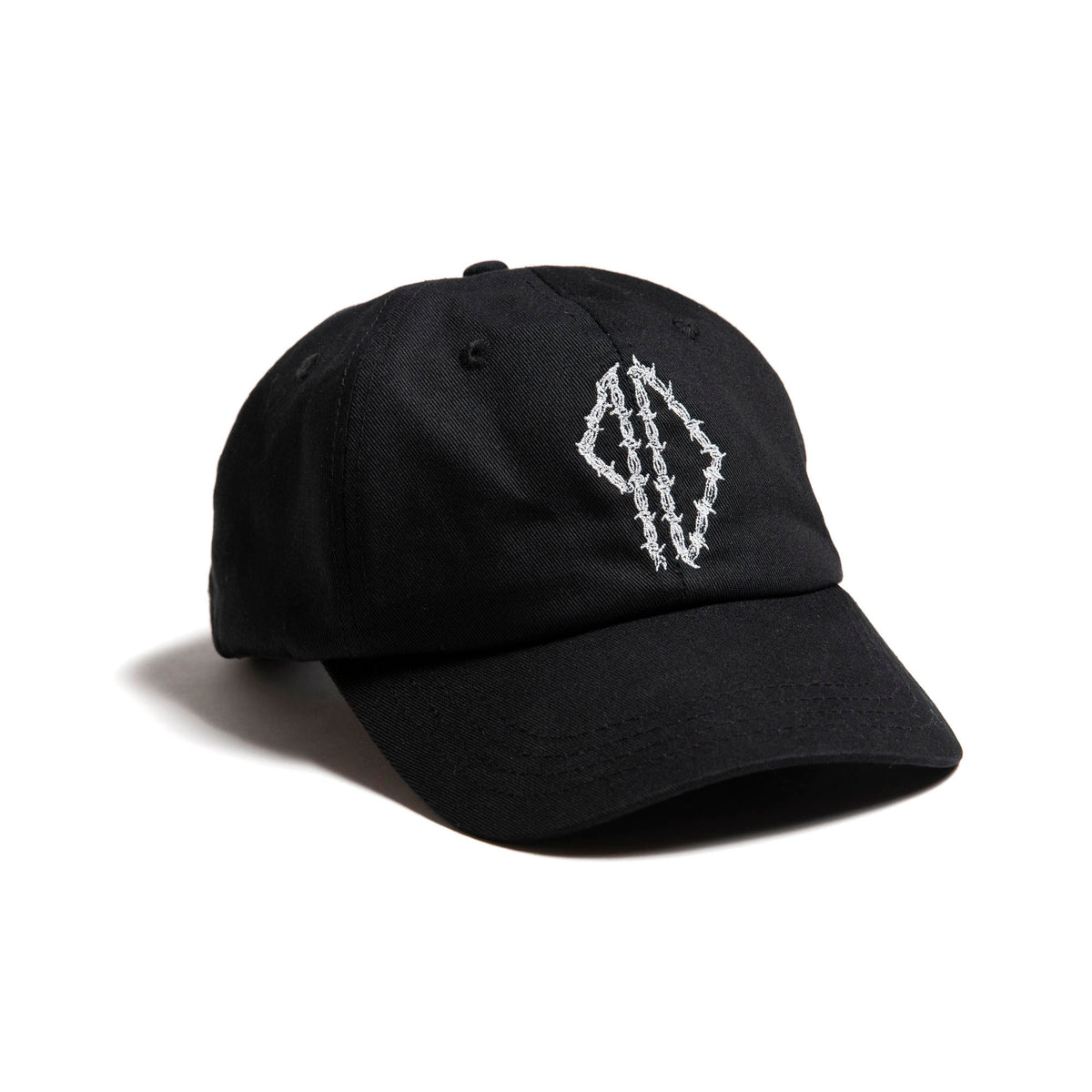 Piss Drunx X Lotties Cap Barbed Wire Logo Black Skateboard Dad Hat