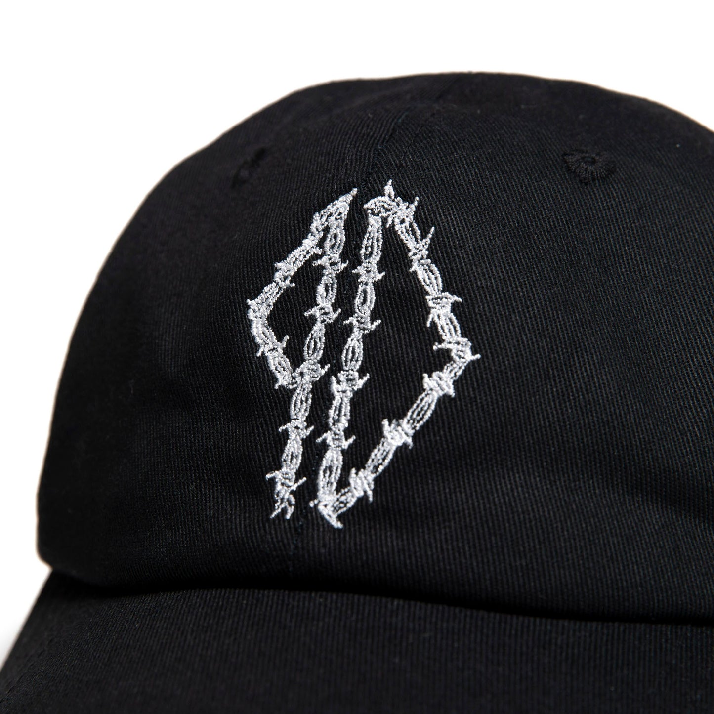 Piss Drunx x Lotties Cap Barbed Wire Logo Black Skateboard Dad Hat
