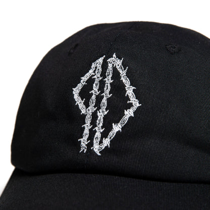 Piss Drunx x Lotties Cap Barbed Wire Logo Black Skateboard Dad Hat
