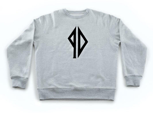 Piss Drunx Crew Brand Logo Crewneck Heather Grey
