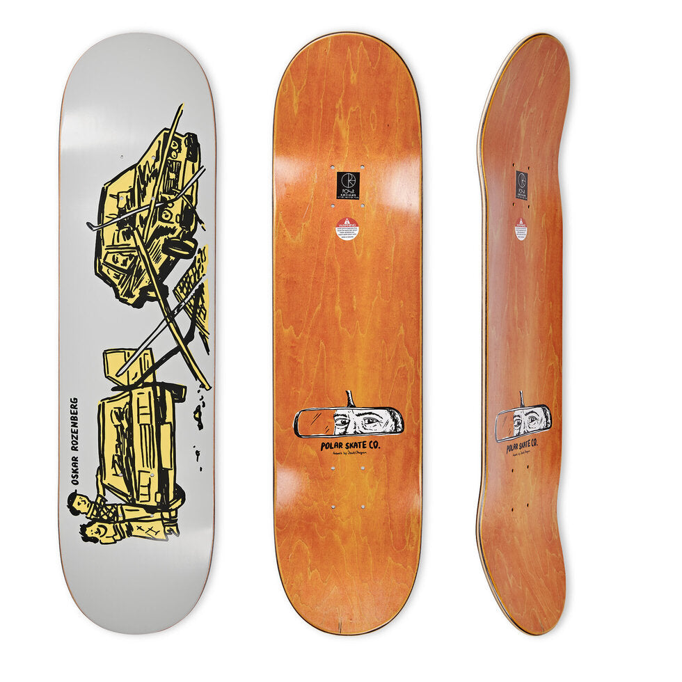 Polar Skateboard Deck Oskar Rozenberg Drivers License Grey 8 25