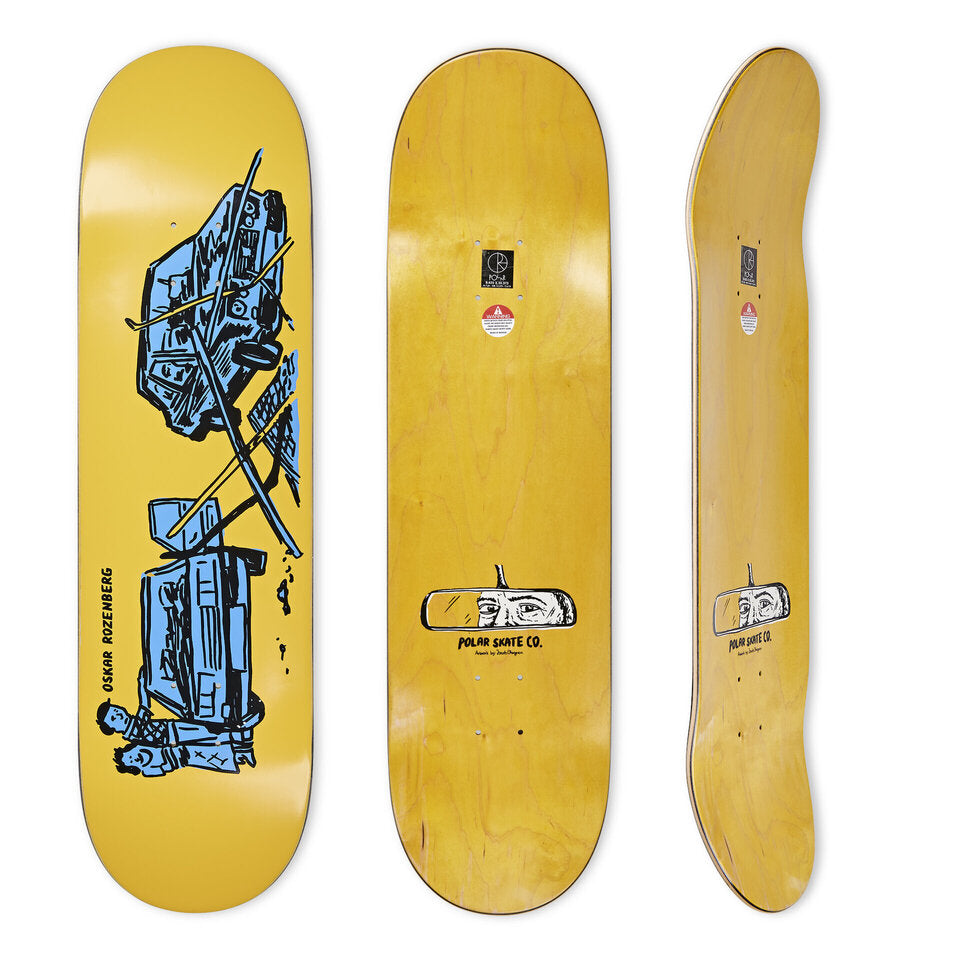 Polar Skateboard Deck Oskar Rozenberg Drivers License Yellow 8 625
